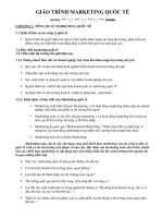 GIÁO TRÌNH MARKETING QUỐC TẾ