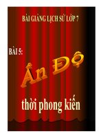 Bài giảng lịch sử 7- Ấn Độ thời phong kiến