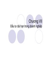 Chương 7 đầu tư dài hạn trong doanh nghiệp