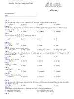ĐỀ THI TRẮC NGHIỆM TOÁN 5