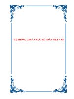 Hệ thống chuẩn mực kế toán Việt Nam