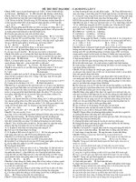 ĐỀ THI THU ĐH HAY CÓ ĐA