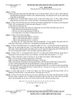 Đề+Đáp án môn Hoá  HSG tinh TB 2010-2011