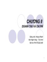 SLIDE tài chính doanh nghiệp chương 2 Doanh thu và chi phí