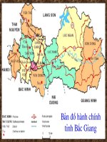 ĐỊA LÍ TỈNH BẮC GIANG