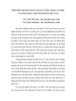 HIỆP ĐỊNH THƯƠNG MẠI TỰ DO (FTA) VIỆT NAMEU: CƠ HỘI VÀ THÁCH THỨC CHO NỀN KINH TẾ VIỆT NAM