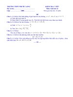 Đề đáp án KT 1 tiết GT_12 Lần 2 kì II