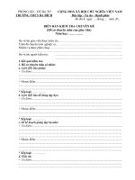 Biên bản kiểm tra hồ sơ chuyên môn giáo viên