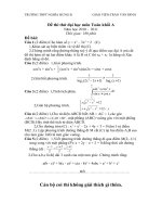 Đề thi thử ĐH trường THPT B Nghĩa Hưng