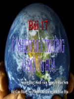 Bài 17. sự ô nhiễm môi trường ở đới ôn hoà