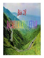 Bài giảng địa lý 8- Đặc điểm địa hình Việt Nam