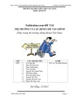 THỊ TRƯỜNG VÀ CÁC ĐỊNH CHẾ TÀI CHÍNH