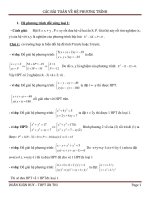 CÁC BÀI TOÁN VỀ HỆ PHƯƠNG TRÌNH ĐẠI SỐ