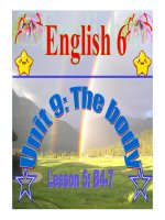 Bài giảng tiếng anh 6- Unit 9. The body