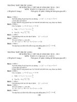 Đề đáp án KT 1 tiết bù GT_12 Lần 5 kì II