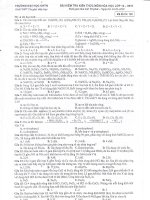 Đề thi thử đại học môn hóa (ĐHSP HN +  ĐHKHTN)