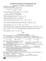 TAI LIEU ON TAP HKII NAM 2010-2011