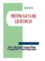 Bài giảng đại só 10- Phương sai và độ lệch chuẩn