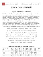 CÁC DẠNG PHƯƠNG TRÌNH LƯỢNG GIÁC