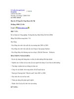 CV mẫu cho người mới tốt nghiệp