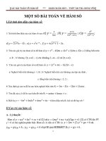 Các bài toán về hàm số
