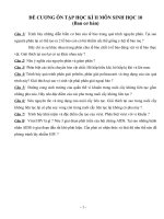 de cuong va de thi hoc ki 2 sinh 10 va 11