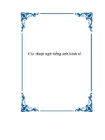 Các thuật ngữ tiếng Anh kinh tế