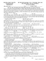 DE THI THU DH Lan 1- CHUYÊN TUYÊN QUANG