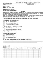 THI CUỐI KÌ 1 LỚP 2 2009-2010