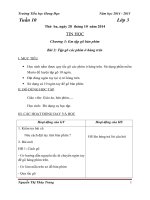 Giáo án Tin học lớp 3, 4, 5_Năm học 2014 - 2015_Tuần 10