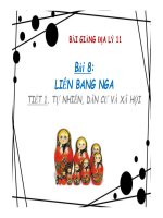 Bài giảng địa lý 11- Liên Bang Nga
