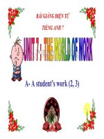 Bài giảng tiếng anh 7- Unit 7. The World Of Work