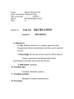 Unit 14: Recreation ( Speaking 0