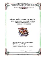 SÁNG KIẾN KINH NGHIỆM BIỆN PHÁP NÂNG CAO CHẤT LƯỢNG Nâng cao chất lượng giờ học Luyện từ và câu cho học sinh lớp 5