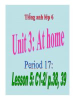 Bài giảng tiếng anh 6- Unit 3. At home