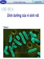 Dinh dưỡng của vi sinh vât
