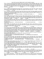 Bài tập Ancol trong đề tuyển sinh đại học