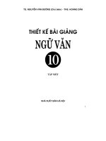 Thiết kế bài giảng Ngữ Văn 10 Tập1