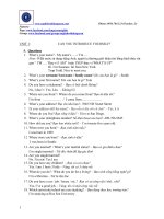 UNIT 1-CAN YOU INTRODUCE YOURSELF