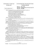 Đề thi Học sinh giỏi môn Hóa học năm 2007-2008