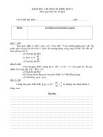 Đề kiểm tra  Chương 3 Hình học 8 có ma trận chuẩn