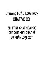Giáo án bồi dưỡng thao giảng hoá học 9 Bài 1 Tính chất hoá học của oxit. khái quát về sự phân loại ô xít (6)