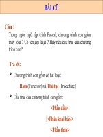 Bài 18. Ví dụ về cách viết và sử dụng chương trình con