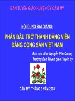 PHẤN ĐẤU TRỞ THÀNH ĐẢNG VIÊN ĐẢNG CỘNG SẢN VIỆT NAM