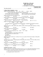 KIỂM TRA 1 TIẾT LẦN 4 HÓA 10