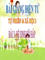 BÀI 3 VỆ SINH HÔ HẤP