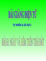 BÀI 63 NGÀY VÀ ĐÊM TRÊN TRÁI ĐẤT