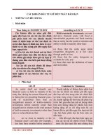 CÁC KHOẢN đầu tư GIỮ đến NGÀY đáo hạn