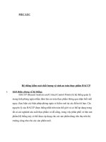 Hệ thống kiểm soát chất lượng vệ sinh an toàn thực phẩm HACCP