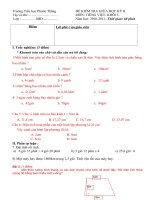 ĐỀ THI GIỮA KÌ 2 CÓ ĐÁP ÁN
